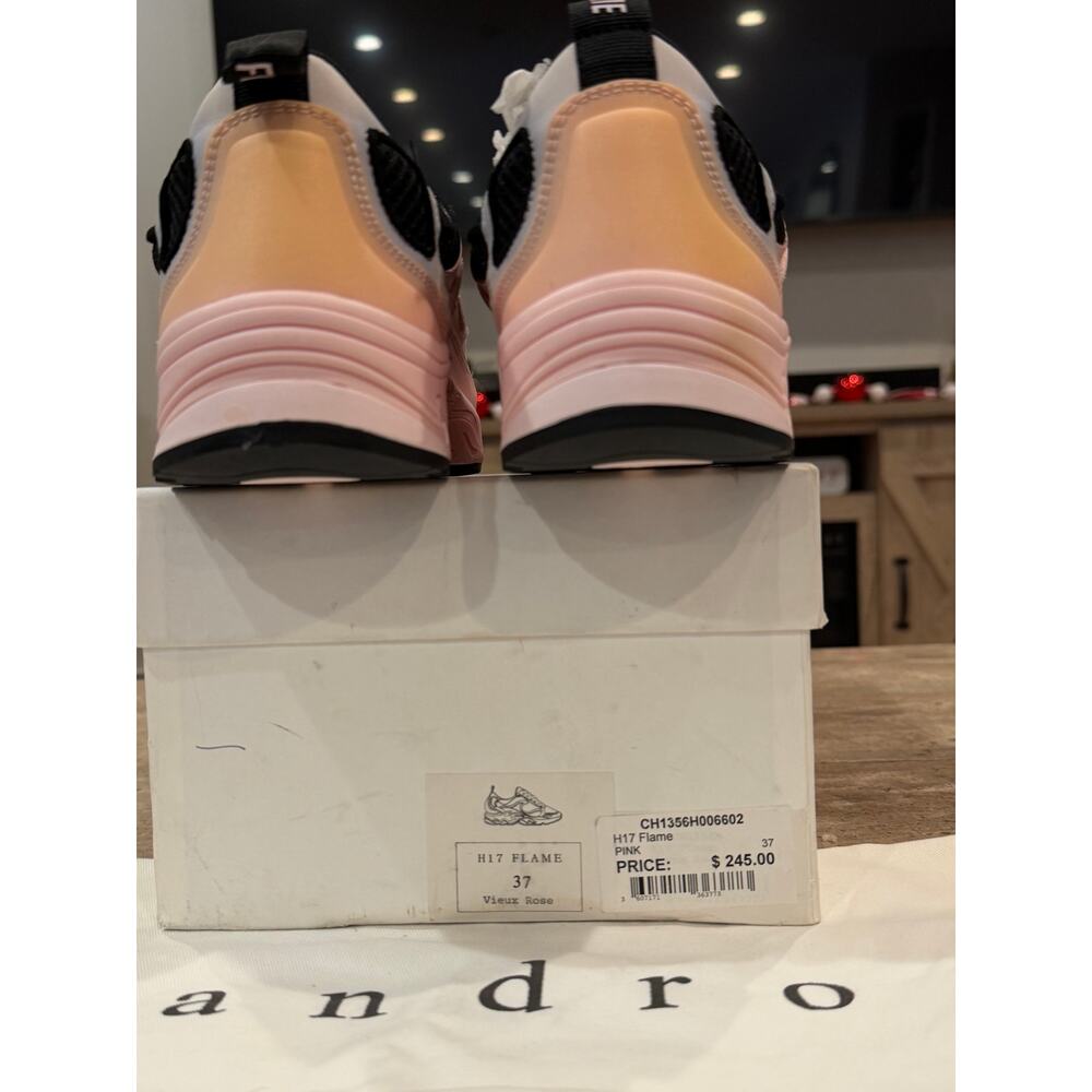 NEW Sandro Flame Fashion Sneakers Pink Black size 37 EU - Picture 7 of 9